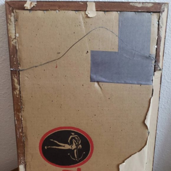 Late 1800s era print framed in a wood glass frame - Picture 7 of 8